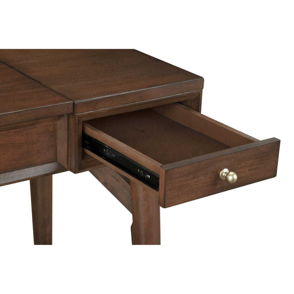 Mahogany Walnut Brown 2 Drawer Vanity Desk with Flip Up Mirror R436