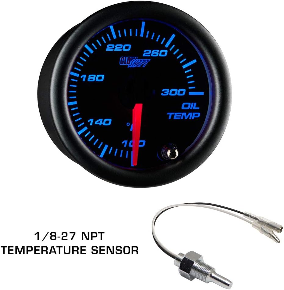 Tinted 7 Color 30 PSI Boost/Vacuum, 100 PSI Oil Pressure & Oil Temperature Gauges, Black Triple Pillar Pod O218427