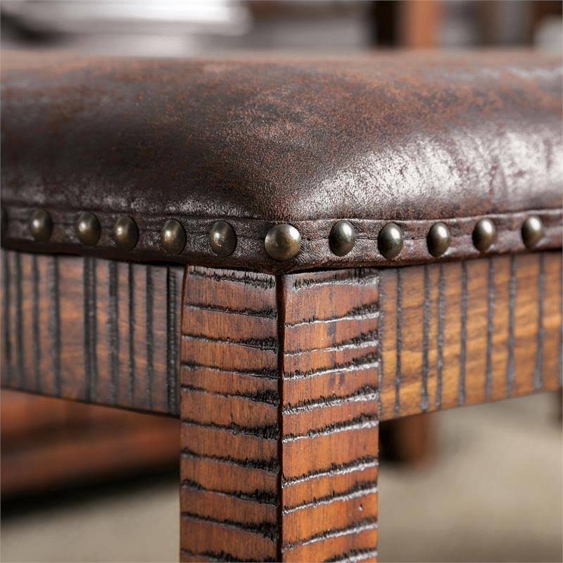 Solid Wood Counter Height Bench in Dark Oak T9178