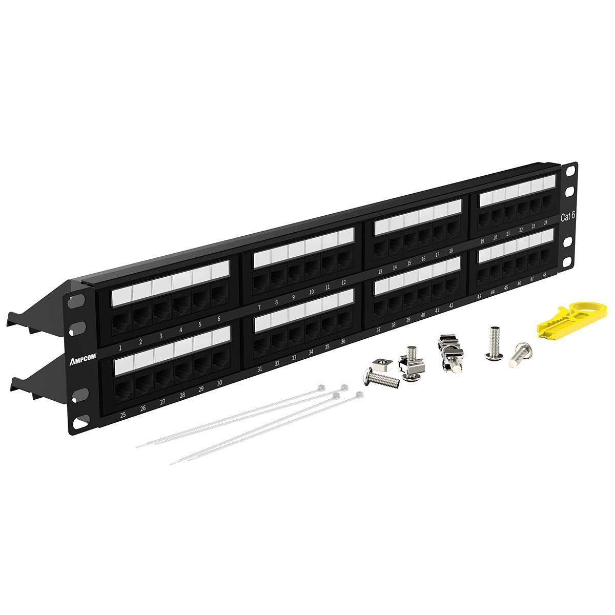 CAT6 48 Ports Patch Panel Rack Mount 2U 19 inch RJ45 T2037