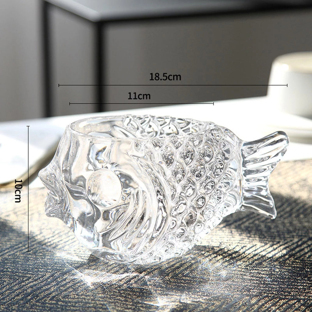 Clear Fish Shaped Cocktail Glassware M11949