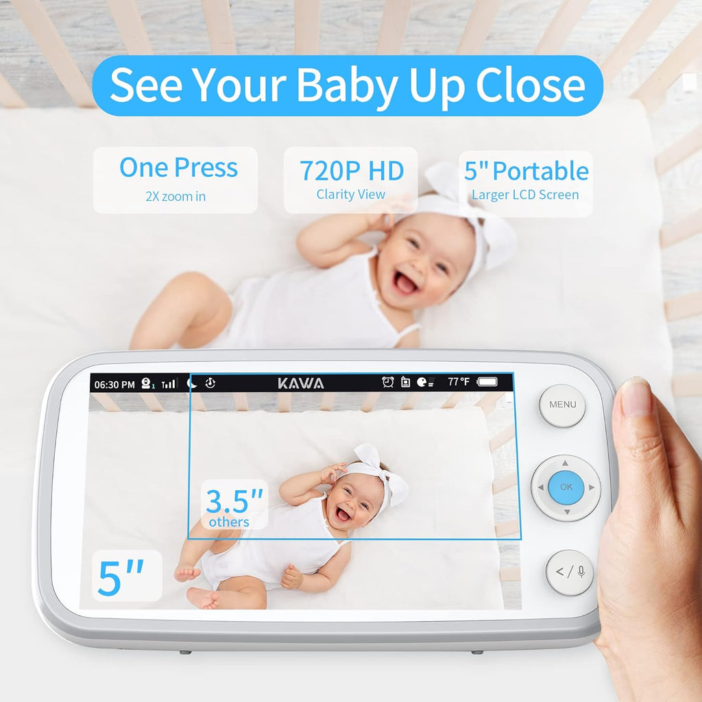 5 720P HD Video Baby Monitor with Night Vision C499