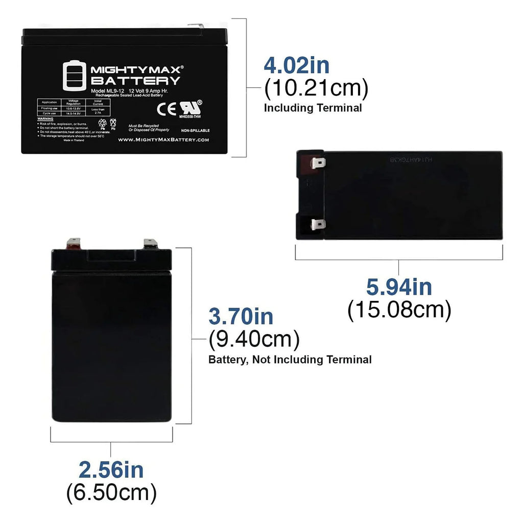 12V 9AH SLA AGM Battery W760516