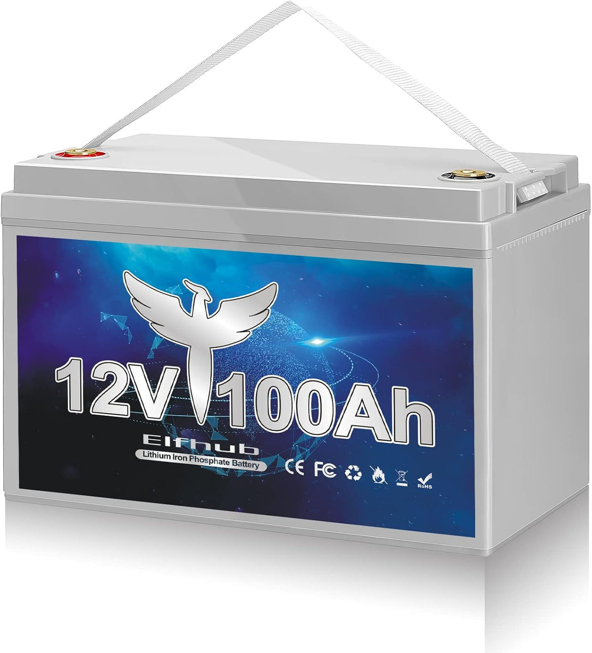 12V 100Ah Deep Cycle LiFePO4 Battery with Built-in BMS O902