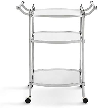 Chrome Metal Bar Cart L8274
