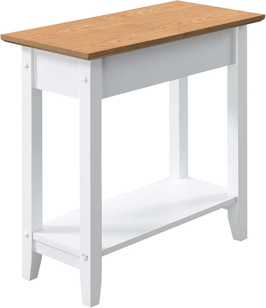 Espresso Flip Top End Table with Shelf G655464