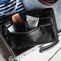 Black Leather Wash Bag K556229