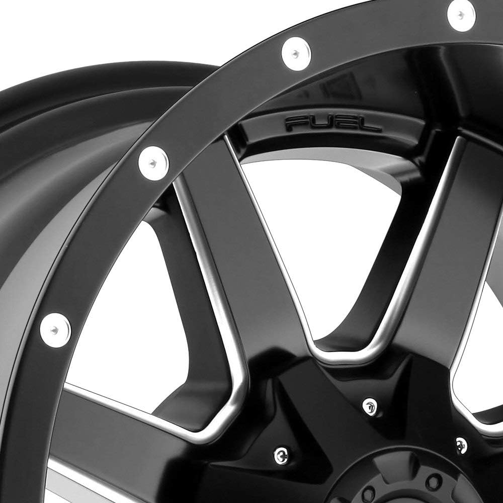 Black Wheel with Matte Milled Accents, 20 x 10 inches R17944