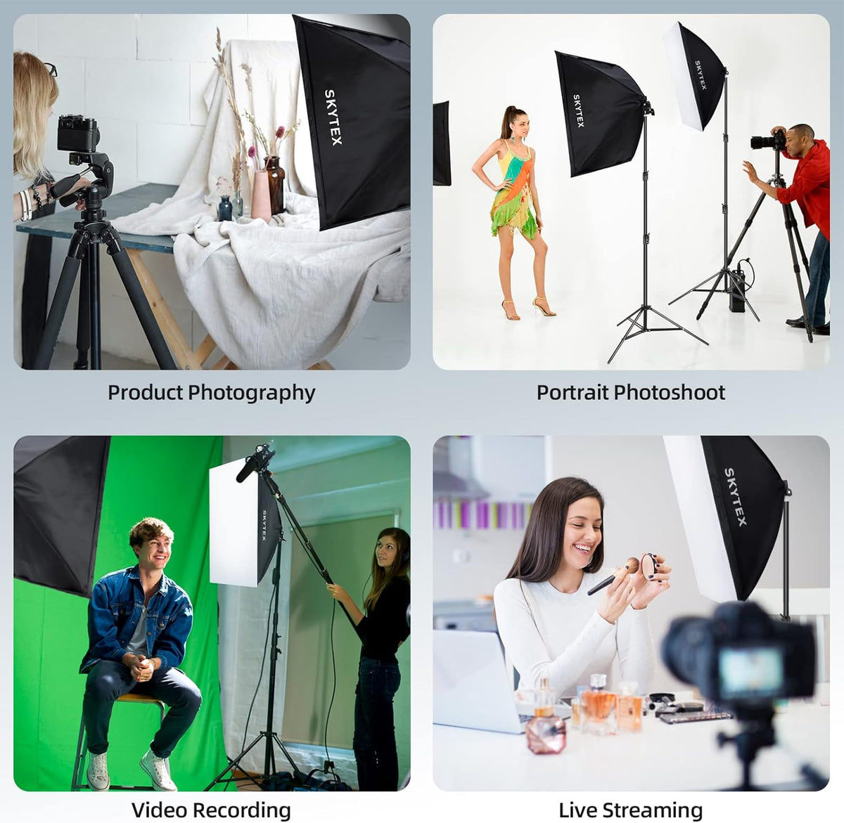 Softbox Continuous Photography Lighting Kit with 2 Soft Boxes and 2 LED Bulbs L5084