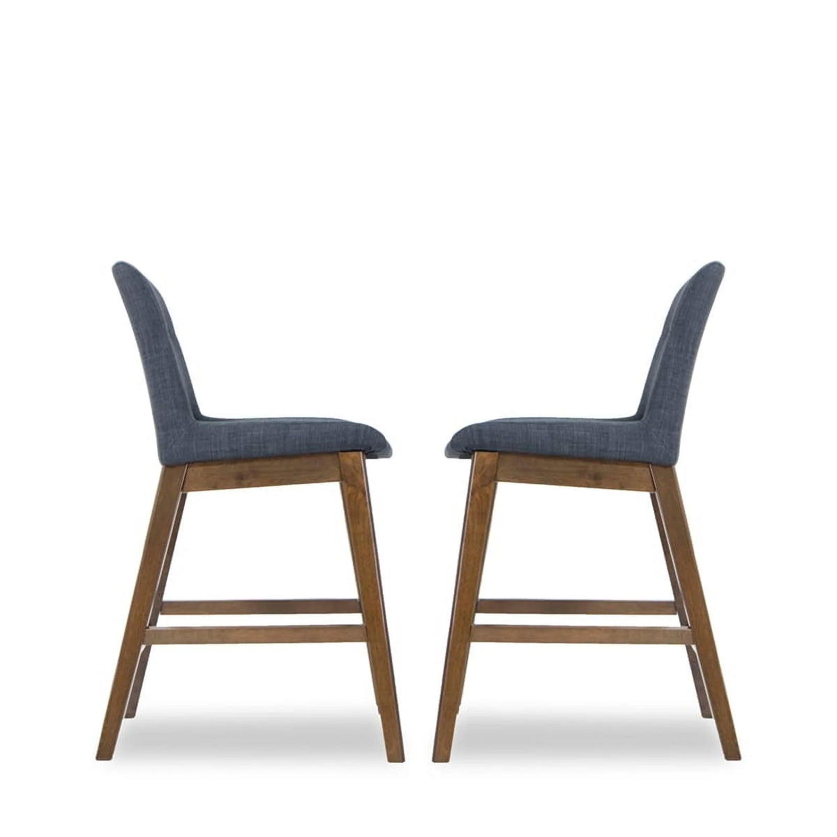 Dark Gray Fabric Upholstered Counter Stool (Pair) C588420