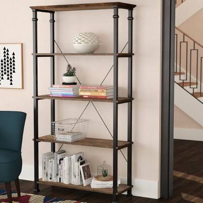 Brown Etagere Bookcase H9886