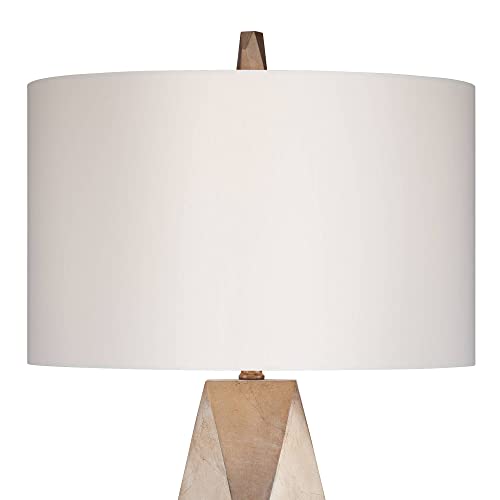 32 1/2" Tall Geometric Mid Century Modern End Table Lamps Set of 2 Champagne Gold R921