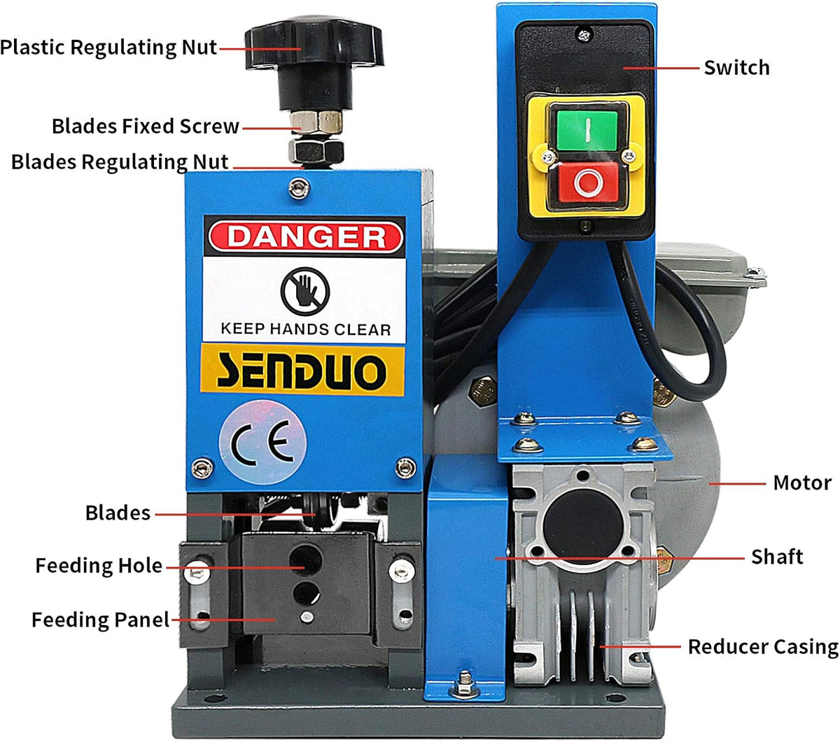 Automatic Electric Wire Stripper Machine 0.06-1inch 180W B12562