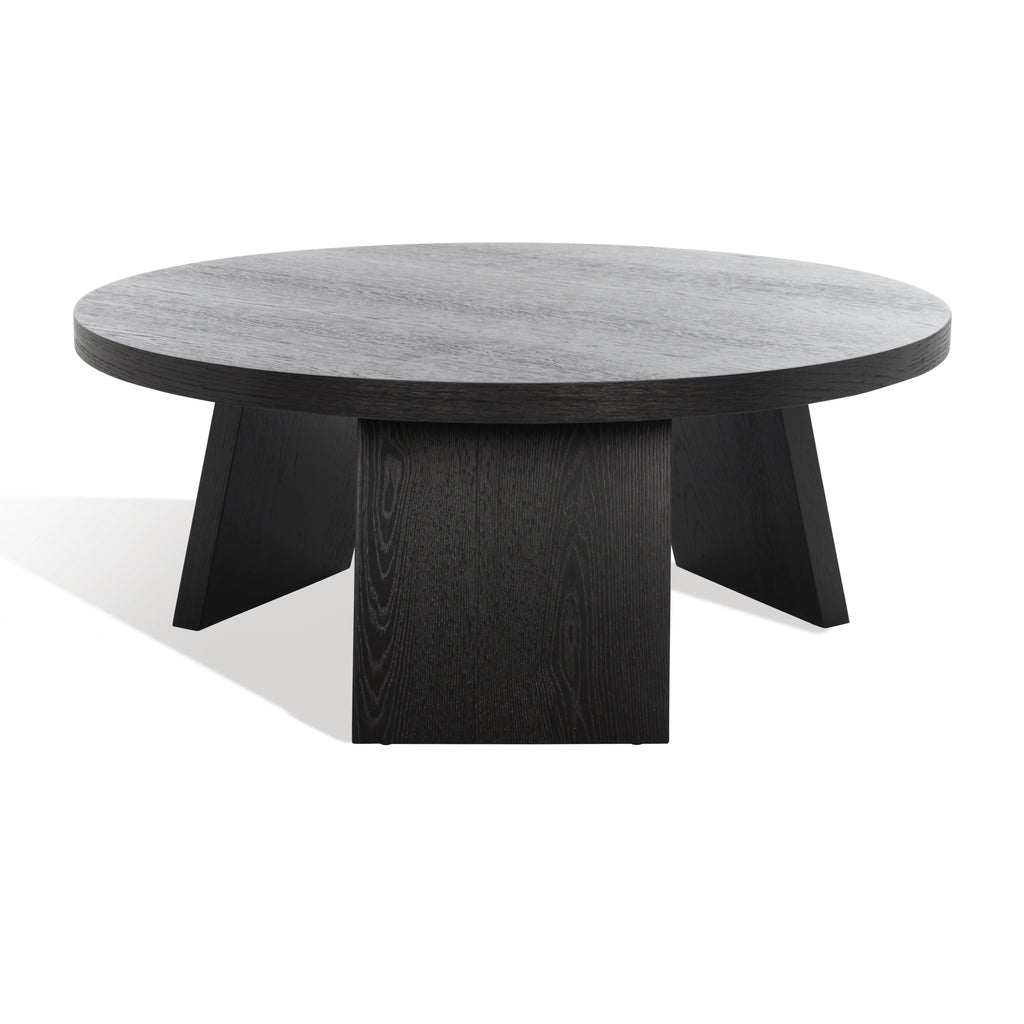 Black Round Wood Coffee Table M590623