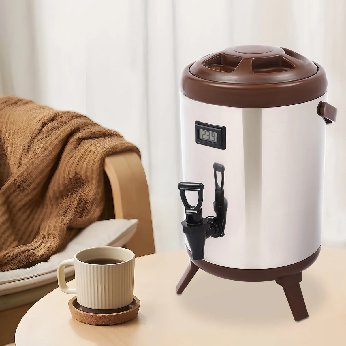 8L Stainless Steel Insulated Beverage Dispenser F64223