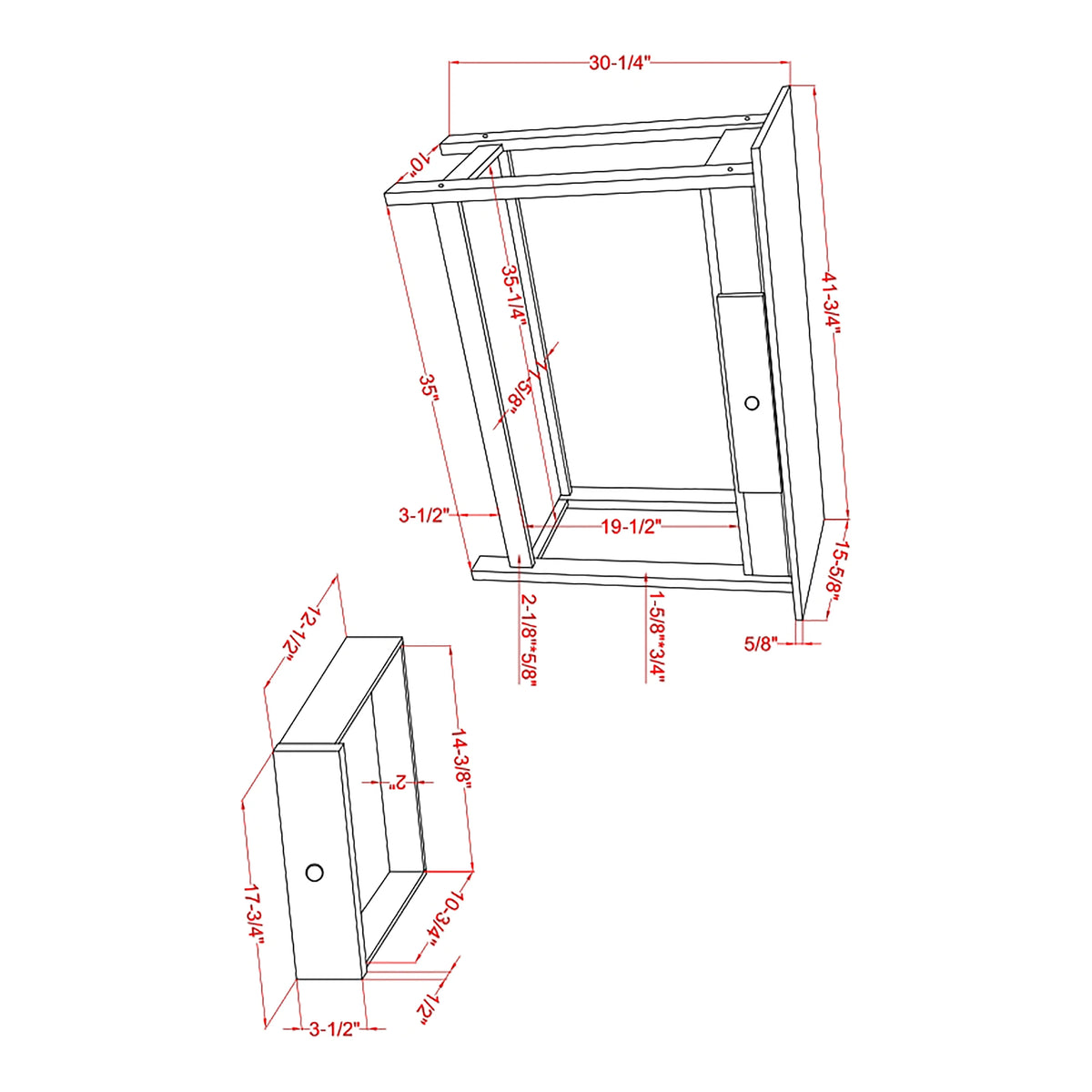 White Wood Sofa Table Z6748