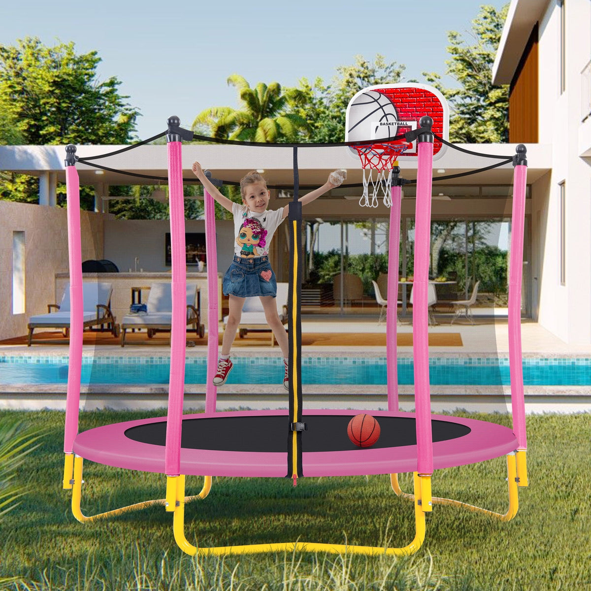 6FT Trampoline with Enclosure A63022