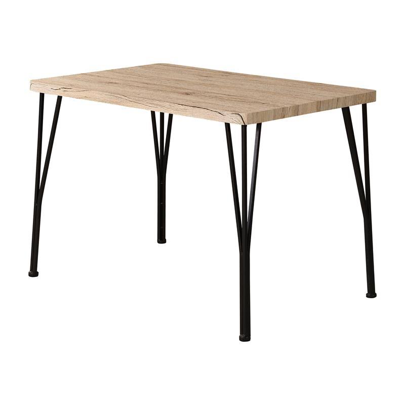 5-Piece Wood Dining Set in Natural Tone and Bronze C255063
