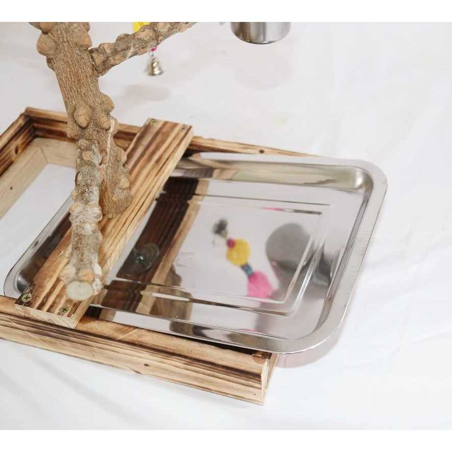 Wood Bird Perch Platform Stand Y2841
