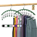 Metal Yoga Pants Hangers 2 Pack with 10 Clips Black V5640