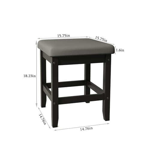 White Vanity Stool with Storage X964930