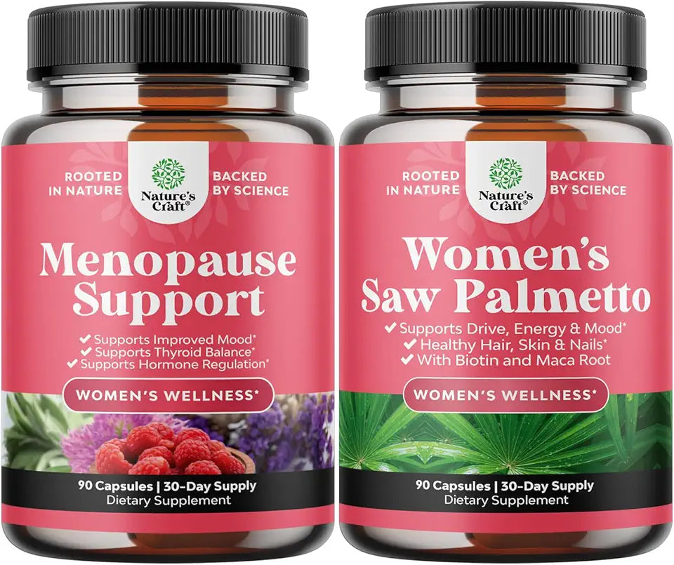 Complete Herbal Menopause Supplement with Dong Quai Vitex Chaste Berry and Saw Palmetto M416