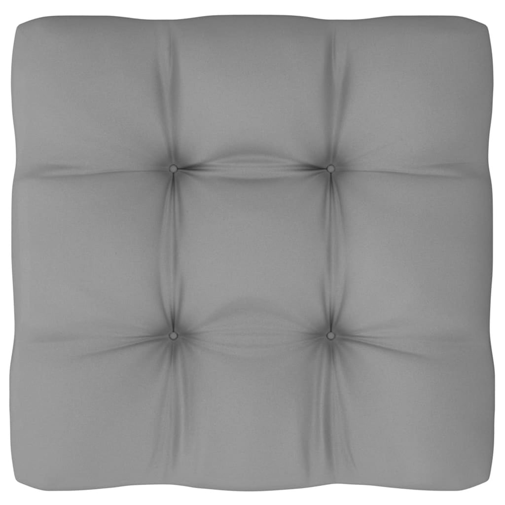 13 Piece Gray Cushioned Pinewood Sectional Outdoor Furniture Set W6937