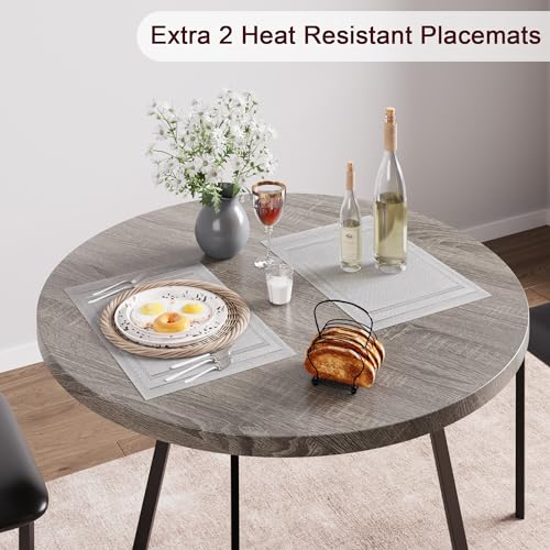 Rustic Brown 3 Piece Dining Table Set B2611