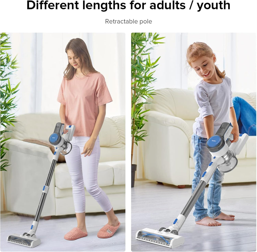 Cordless Stick Vacuum Cleaner with 250W 22Kpa Suction, Detachable Battery O810939
