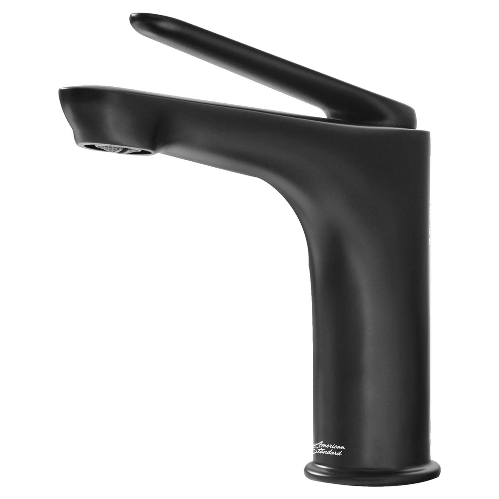 Single Hole Bathroom Faucet with Drain, Matte Black C41166