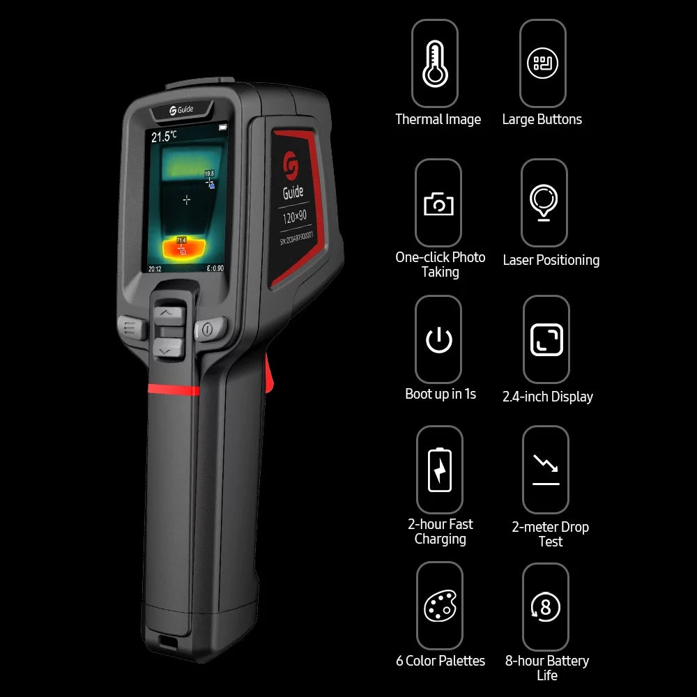 Portable Thermal Camera 2000mAh Rechargeable 2.4-inch Handheld Thermal Imager H470005