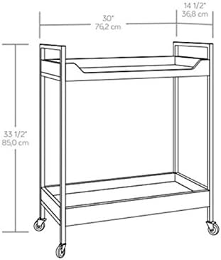 Modern Metal Frame Bar Cart with Storage Shelves O460252