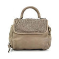 Taupe Washed Calfskin Leather Mini Handbag P913980