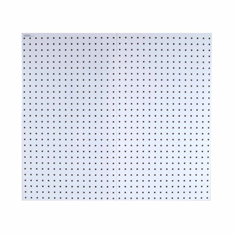White Square Steel Pegboard Kit M302389