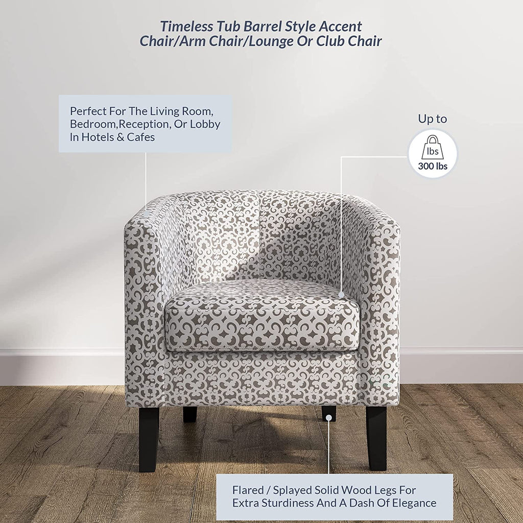 Linen Accent Chair with Plush Cushion G375