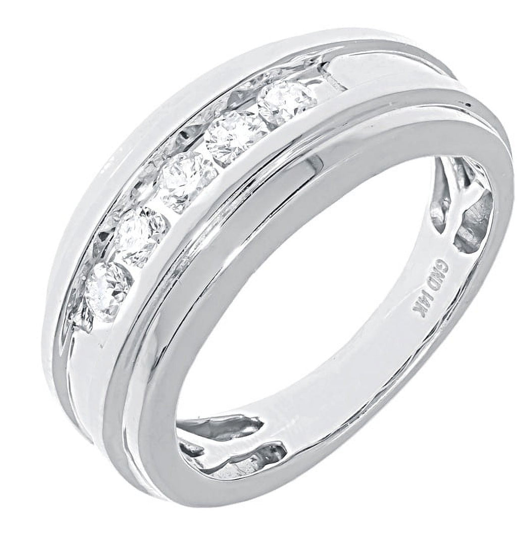 14k White Gold Five Stone Diamond Ring U9886