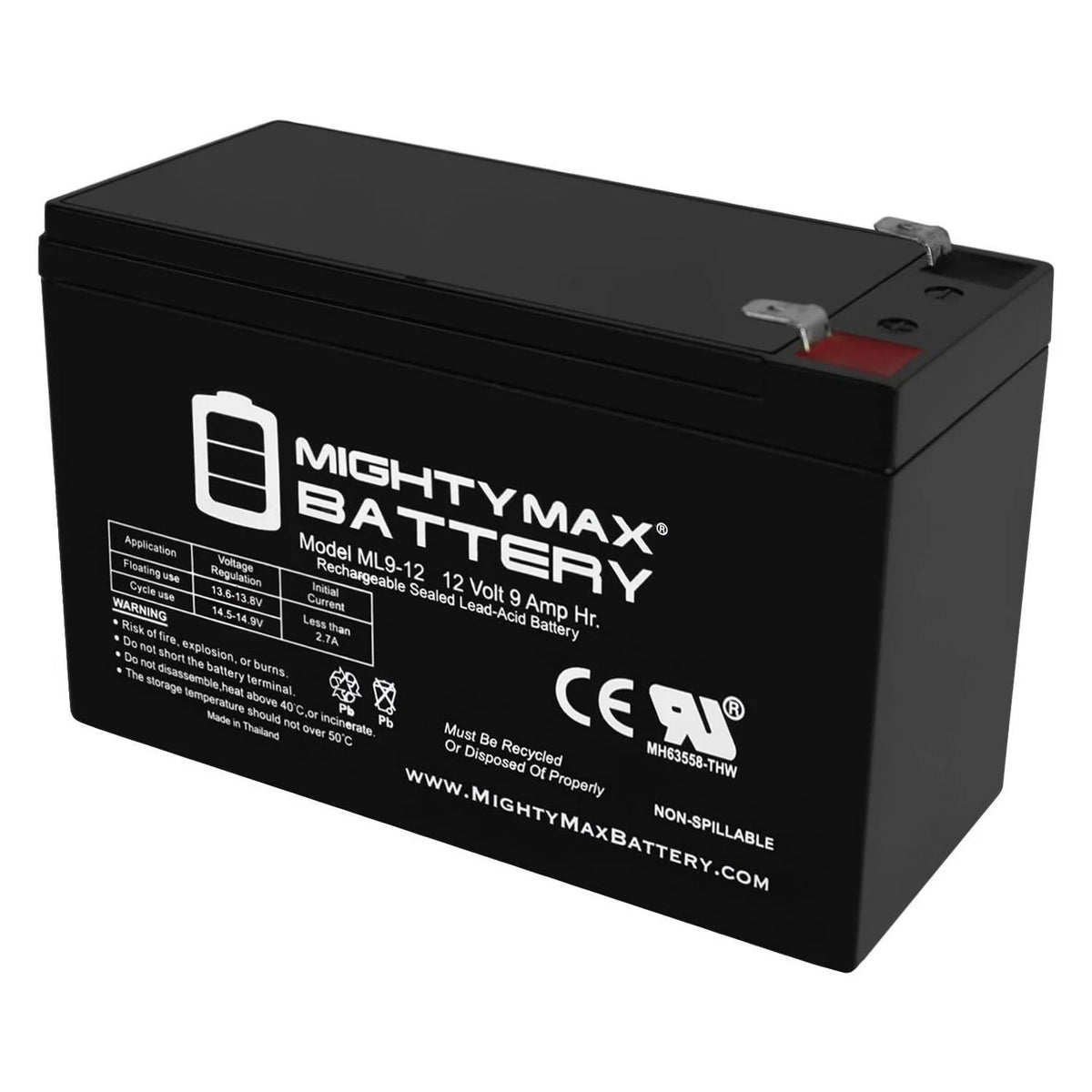 12V 9AH SLA AGM Battery W760516