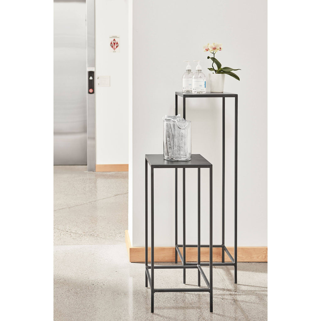 Slim End Table with Shelves Sapphire Blue V560