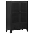 Black Steel Office Cabinet with Mesh Doors L615746