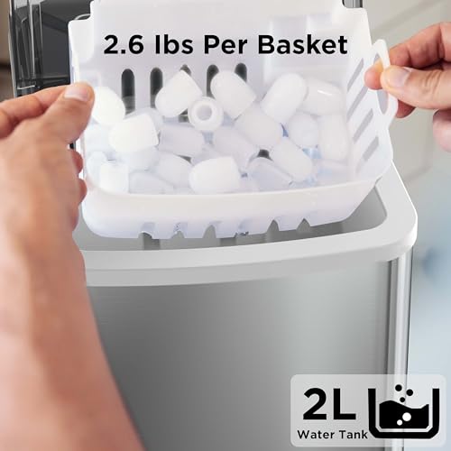 Countertop Ice Maker with Ice Scoop and Basket Z475337