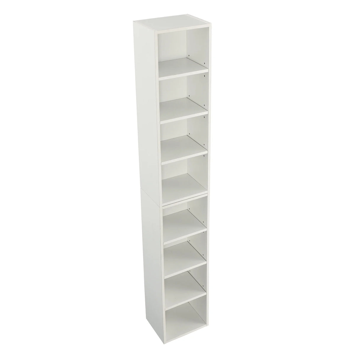 8-Tier Media Tower Rack Storage Cabinet with Adjustable Shelves J299