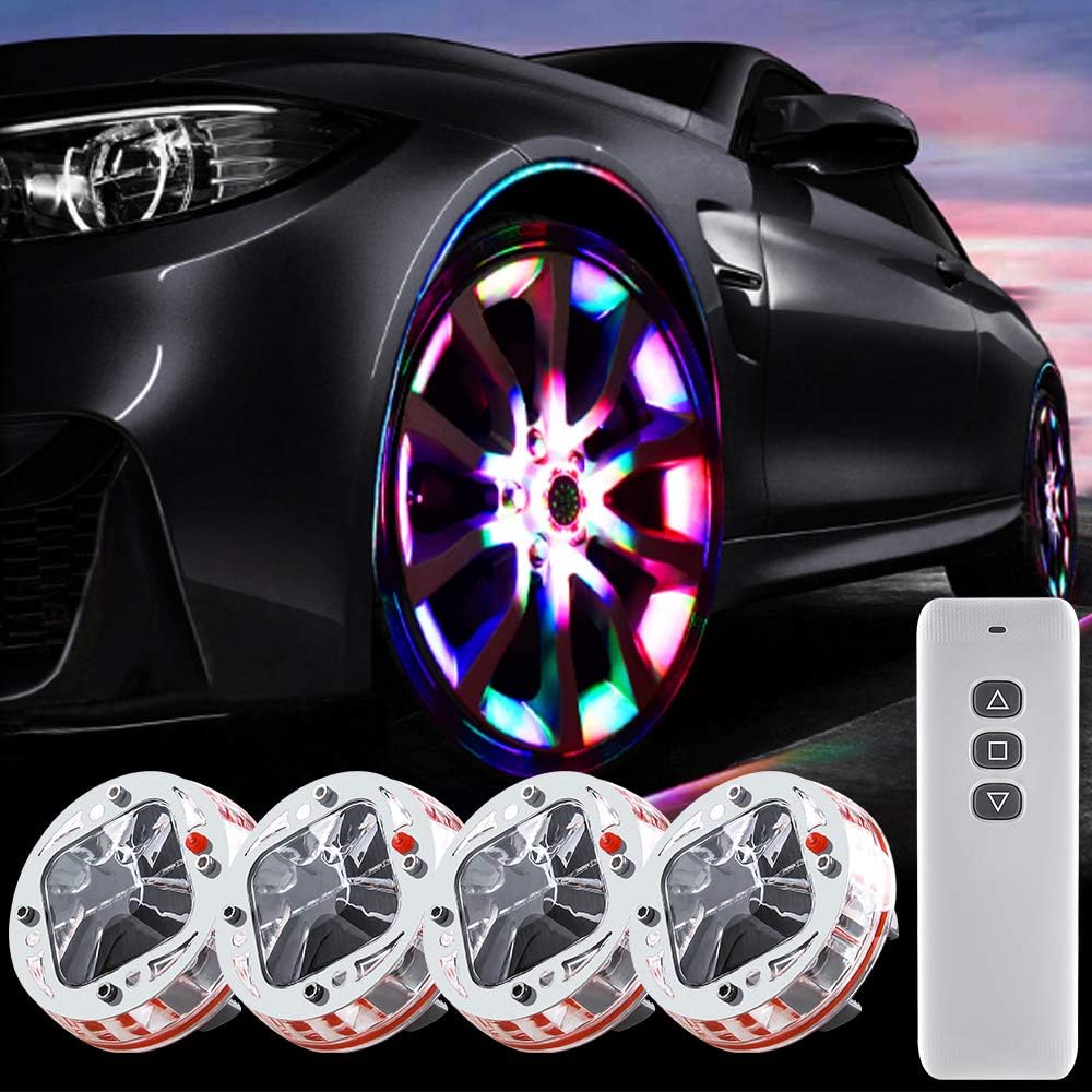 Solar Motion Sensor Wheel Tire Light 4Pack Y802