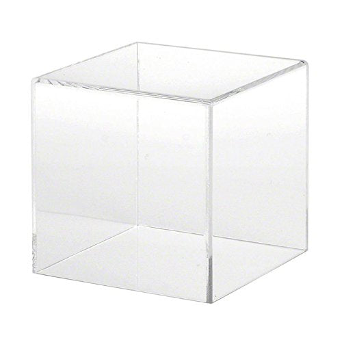 Acrylic Cube Display Case, 5 Sided Box, Pack of 2 R5171