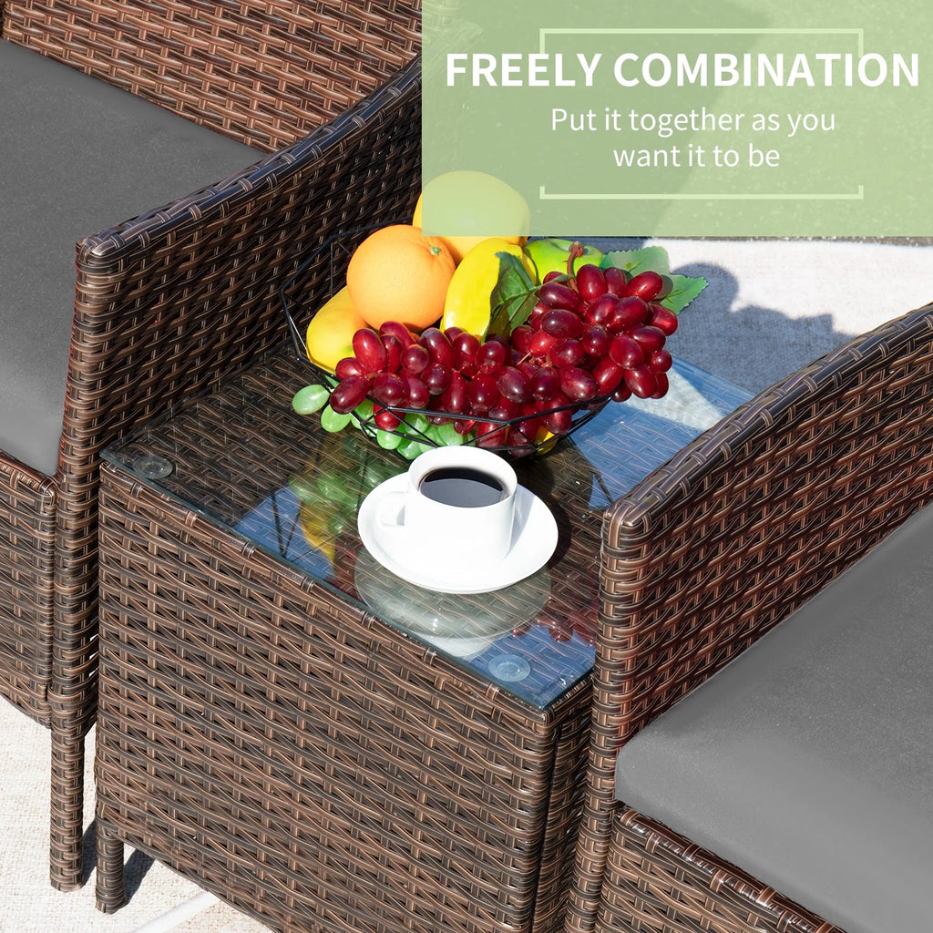 PE Rattan Set of 3 Patio Conversation Set L434200