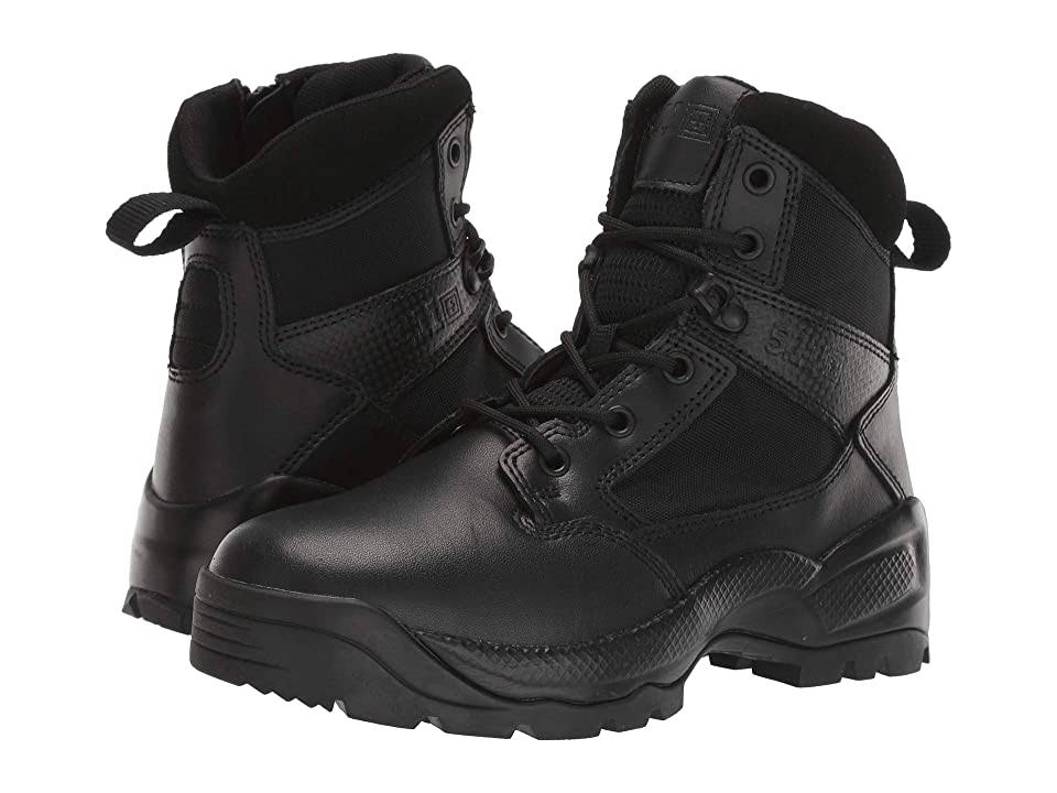 Black 6 inch Side Zip Boots R3341
