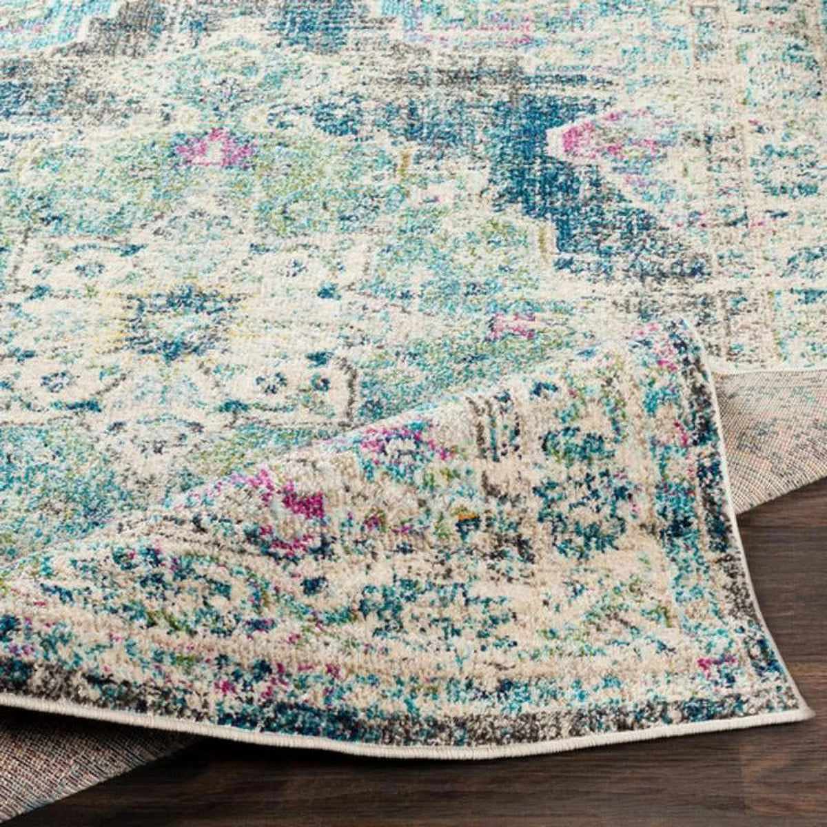 Navy Traditional Runner Area Rug T8069