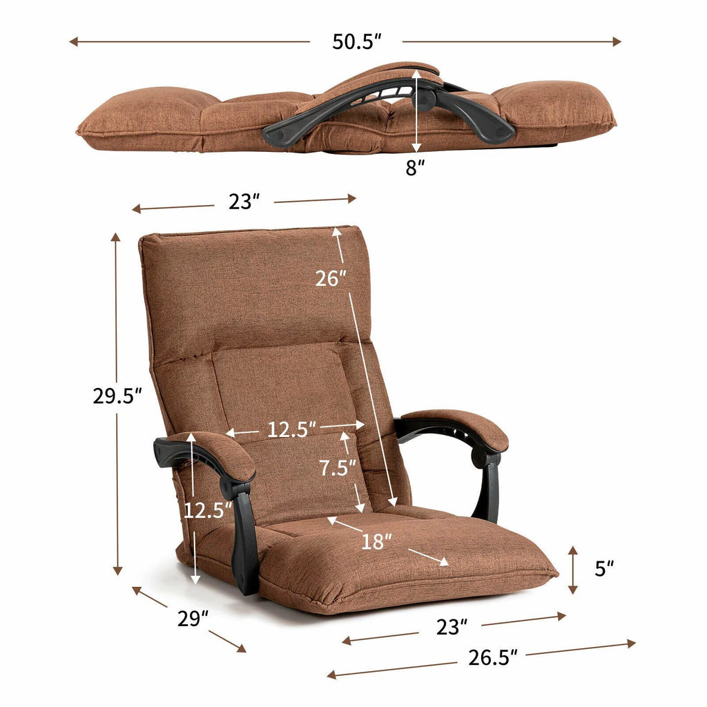 Brown 14-Position Floor Chair J326687
