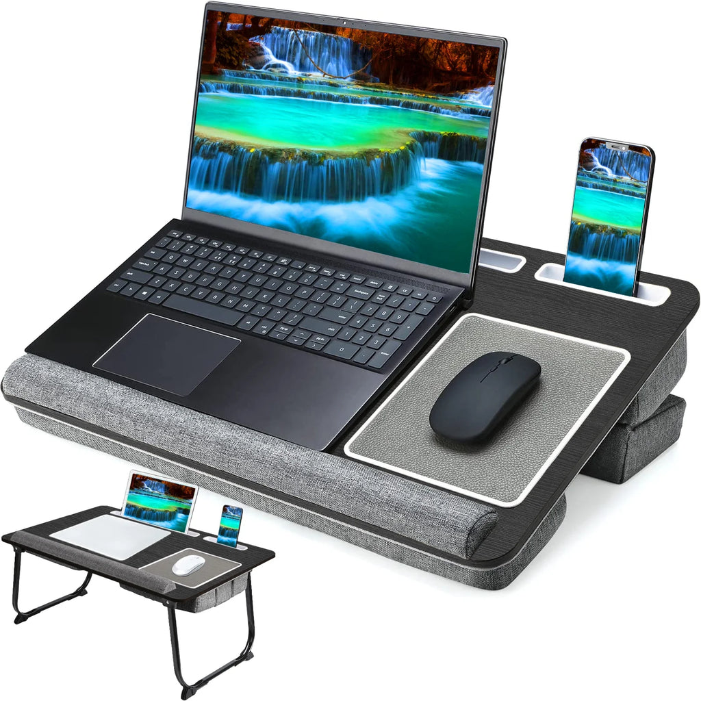 Large Foldable Laptop Bed Tray Table with Wrist Rest K345