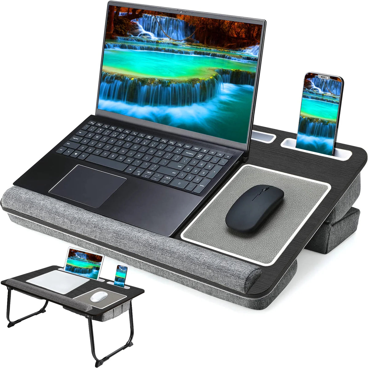 Large Foldable Laptop Bed Tray Table with Wrist Rest K345