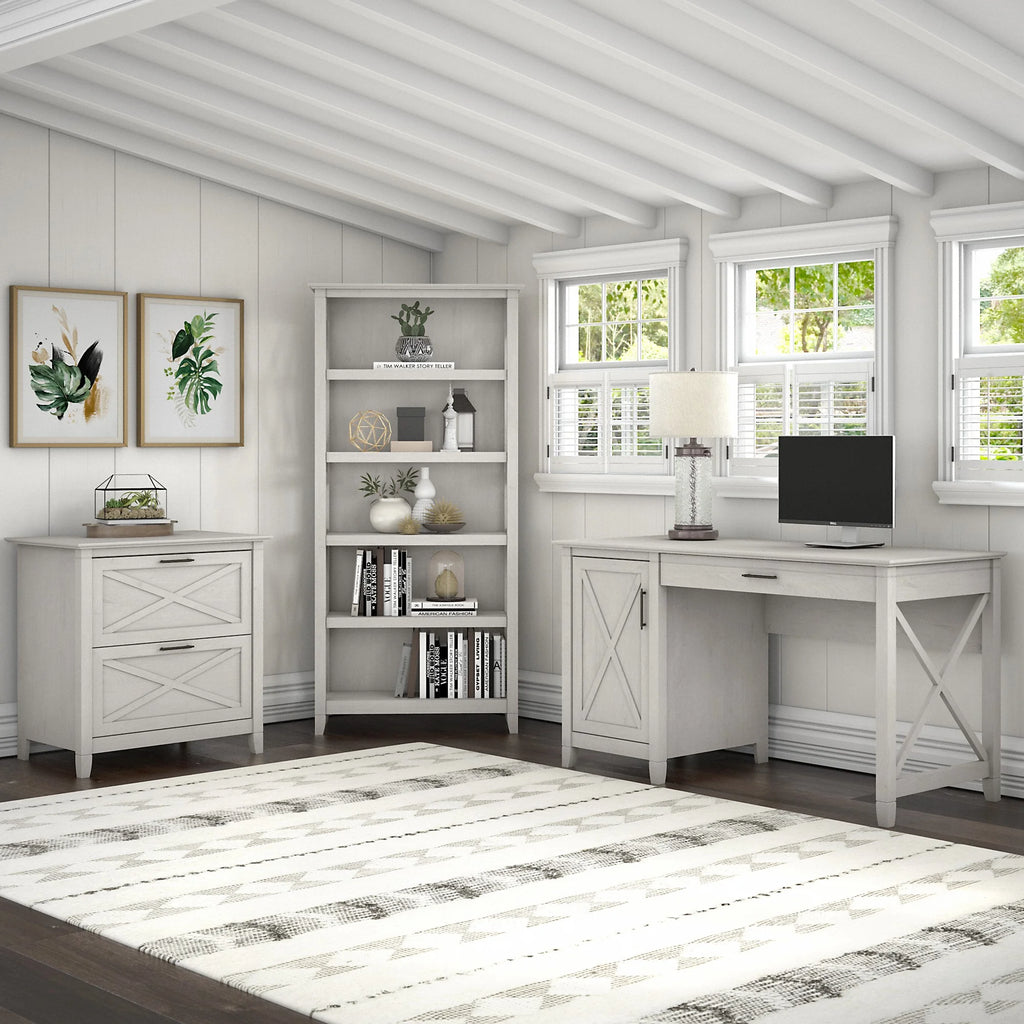 2 Drawer Linen White Oak Lateral File Cabinet W514